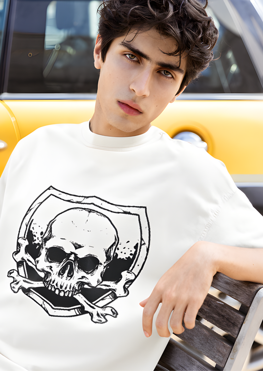 Men's Oversized Skull T-Shirt