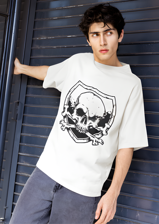Men's Oversized Skull T-Shirt